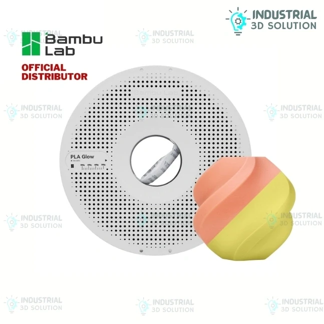 Bambu Lab PLA Glow Orange – 1.75mm Glow-in-the-Dark 3D Printer Filament (1kg Spool)