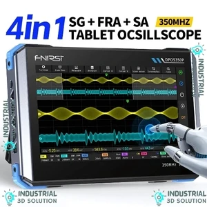 FNIRSI DPOS350P 4-in-1 Tablet Oscilloscope 350MHz 1GSPS Signal Generator, Spectrum Analyzer & Frequency Response Analyzer