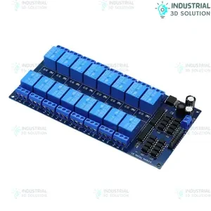 RNSbot 16-Channel Relay Shield Module DC 5V/12V/24V with Optocoupler for Microcontroller Control