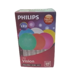 Philips Stellar Bright 0.5W LED Decorative Bulb – Red & Yellow Energy-Saving Night Light for Home & Festive Lighting