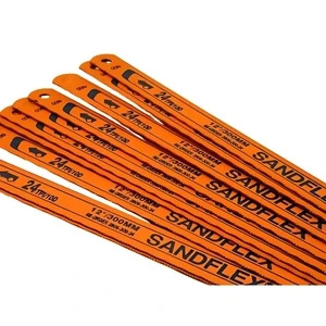 Bahco 3906 Sandflex Hacksaw Blades – 300mm (12 Inch) Bi-Metal 24TPI Professional Cutting Blades for Metal & Steel – Pack of 10