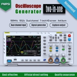 FNIRSI WavePro 1014D 2-in-1 100MHz Dual Channel Digital Oscilloscope & Built-in Signal Generator (1GS/s Sampling Rate)