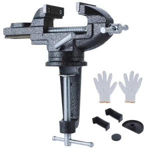 TOLSEN 50mm (2-Inch) Swivel Base Bench Vice 10107 – Heavy-Duty Table Clamp for Precision Workholding