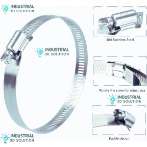 Adjustable Stainless Steel Hose Clamp 5 Inch – Heavy-Duty Pipe Clamp for Industrial & Automotive Use