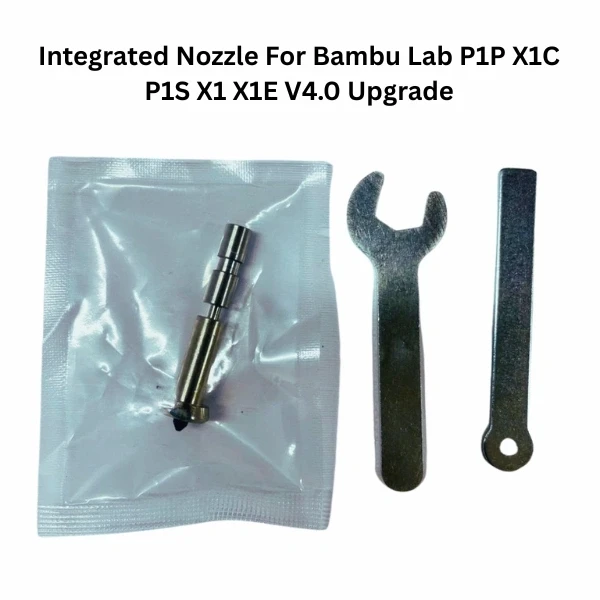BeeLayers V4.0 Upgrade Hotend with Integrated Hardened Steel Nozzle for Bambu Lab X1, X1C, X1E, P1P, and P1S 3D Printers.