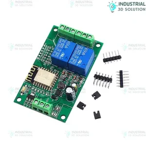 5V/8-80V ESP8266 WiFi Dual Relay Module ESP-12F Development Board for IoT and Secondary Development
