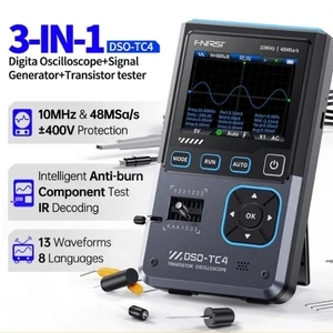FNIRSI CircuitMate TC4 – 3-in-1 Compact 10MHz Digital Oscilloscope, Transistor Tester & Signal Generator (48MSa/s Sampling)