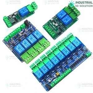 Modbus RTU Relay Module 1/2/4/8 Channel 12V 24V with RS485 TTL Communication, Optocoupler Isolation, Input Output Switch for Industrial Automation and Smart Control