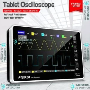FNIRSI 1013D Tablet Dual Channel Digital Oscilloscope – 100MHz Bandwidth, 1GS/s Sampling Rate, Touchscreen Portable Waveform Analyzer for Electronics & Circuit Testing