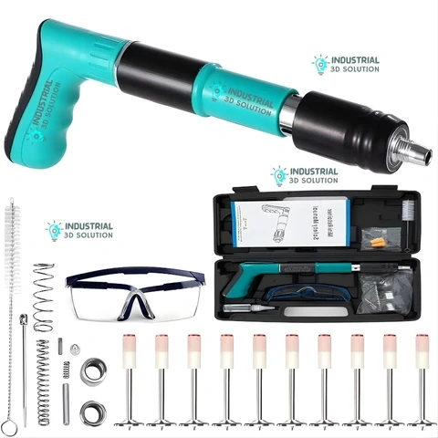 Manual Steel Nail Gun Kit with 50 Hardened Steel Nails for Concrete, Wood & Wall Fixing