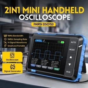 FNIRSI DSO-153 DuoScope-With P6100 Probe – 2-in-1 Mini 1MHz 5MS/s Digital Oscilloscope & Signal Waveform Generator