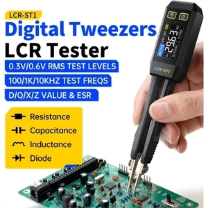 FNIRSI LCR-ST1 – Precision Mini Smart Tweezer LCR Meter & SMD ESR Tester for Surface-Mount Component Analysis