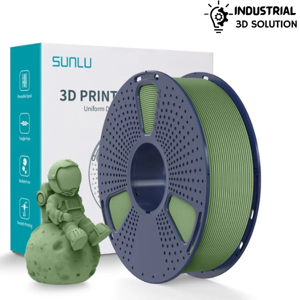 SUNLU PLA+ Olive Green 3D Printer Filament, 1.75mm olive green 3d filament for printing ±0.02mm