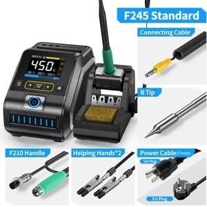 FNIRSI DWS-200/ F245-B Tip – 200W Rapid-Heat Soldering Station Kit for Heavy-Duty Electronics & PCB Repair