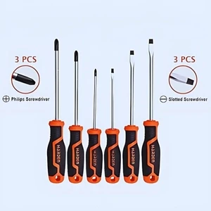 Harden ProMag 6-Piece Magnetic Screwdriver Set – Precision Phillips, Star & Nut Drivers for Professional Use
