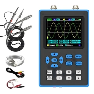 DSO2512G Digital Storage Oscilloscope – 120MHz Bandwidth, 500MSa/s Dual Channel 2-in-1 Oscilloscope & Waveform Generator with 10mV Sensitivity & FFT Spectrum Analysis