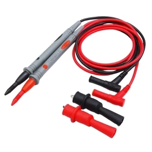 1000V 20A Silicone Multimeter Probe Leads – Ultra-Fine Needle Tip Test Cables for Accurate Digital Meter Measurement (1 Pair)