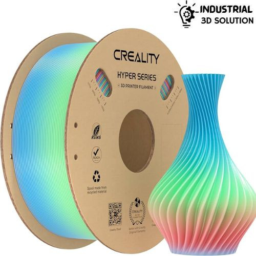 Creality Hyper PLA Rainbow Filament 1.75mm – High-Speed 3D Printer Filament 1kg Spool– ±0.02mm Accuracy