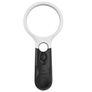 3X/45X Illuminated Magnifier Set with LED Light, Slide Prep Tools & Microscope Accessories for Reading, Observation & Lab Use