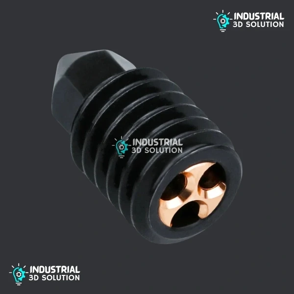 BeeLayers 0.4mm High Flow CHT Hardened Steel Nozzle for Bambu Lab X1, X1C, P1P, and P1S 3D Printers.
