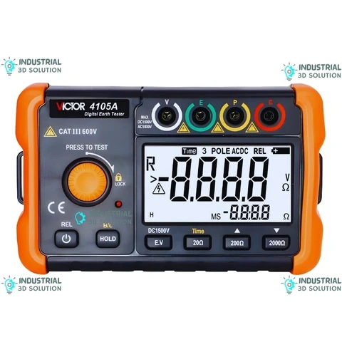 VICTOR 4105A Digital Earth Ground Resistance Tester & Insulation Resistance Meter | High-Accuracy Grounding, Earthing & Electrical Safety Testing Instrument