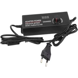 HuaZhenYuan-009 Adjustable Voltage Regulated Power Adapter | Digital Display AC to DC Converter with Knob Control