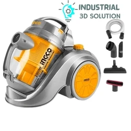 INGCO VC20258 PowerClean Pro 2000W Vacuum Cleaner – 2.5L Multi-Cyclone, HEPA Filter, Speed Control | Best for Household & Deep Cleaning