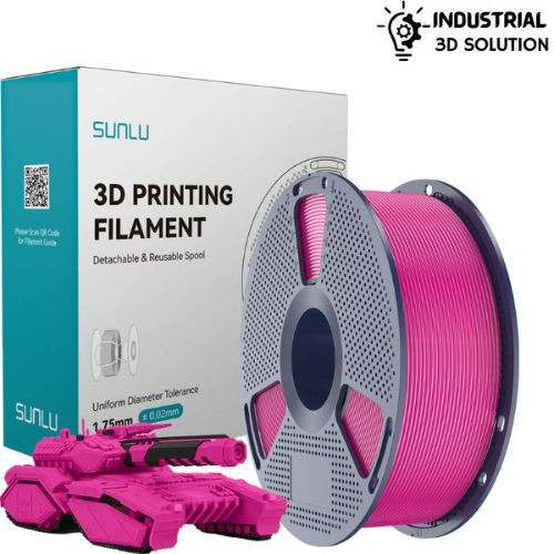 SUNLU PLA+ Magenta 3D Printer Filament, 1.75mml 3d filament for printing ±0.02mm