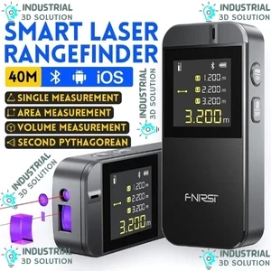 FNIRSI IR40 Smart Laser Rangefinder – High-Precision Digital Distance Measuring Device with Backlit LCD, Multi-Function Laser Tape Measure for Construction, Interior Design & Industrial Applications