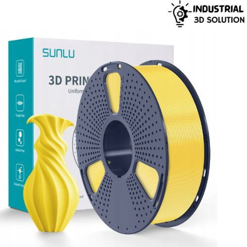 SUNLU PLA+ Lemon Yellow 3D Printer Filament, 1.75mml 3d filament for printing ±0.02mm