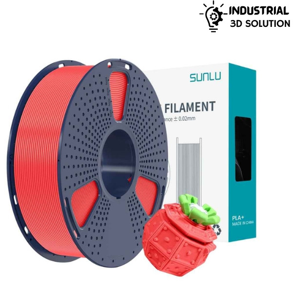 SUNLU PLA+ Cherry Red 3D Printer Filament, 1.75mml 3d filament for printing ±0.02mm