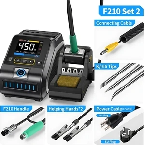 FNIRSI DWS-200/F210-3 Tips– 200W Rapid-Heat Soldering Station Kit for Heavy-Duty Electronics & PCB Repair