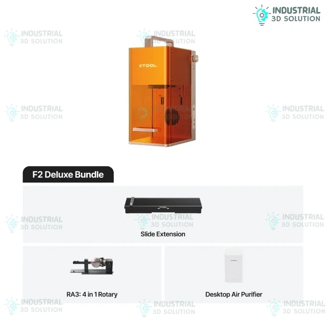 xTool F2 Portable Dual Laser Engraver 15W Diode Laser + 5W 1064nm Infrared Laser F2 Deluxe Bundle Metal and Wood Laser Engraving Machine with 50MP Smart Camera