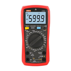UNI-T UT890C True RMS Digital Multimeter with Temperature Tester, 6000-Count LCD, NCV, hFE, Capacitance & Frequency Measurement, Auto Power-Off, Backlight, and High-Accuracy Voltage/Current Testing