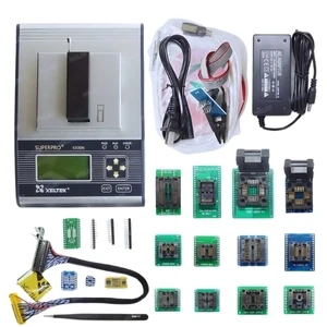 XELTEK Super Pro 6100N Complete Programmer Kit – Universal IC Chip Programmer with 45 Adapters & EDID Cable | DX1004 Series Sockets