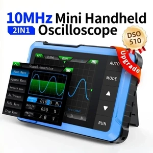 FNIRSI ScopeGen DSO-510 Pro – 10MHz 48MS/s Mini Handheld Digital Oscilloscope & Signal Generator for Real-Time Waveform Testing & Circuit Analysis