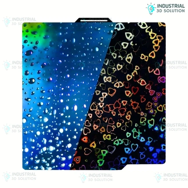 BeeLayers H1H 235×235mm Double-Sided Smooth Holographic Build Plate – Water Drop & Phantom Surfaces