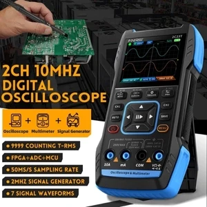 FNIRSI® 2C53T Pro – 3-in-1 10MHz Handheld Oscilloscope, Multimeter & Signal Generator (250MS/s Sampling)