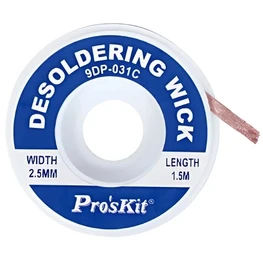 Pro'sKit 9DP-031A/B/C Copper Desoldering Braid Wire – Anti-Static Wick for Precision Solder Removal