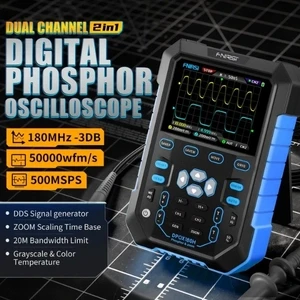 FNIRSI DPOX180H 2-in-1 180MHz Digital Phosphor Oscilloscope with Built-in Signal Generator (500MS/s, Dual Channel)