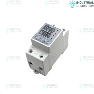 Din Rail 60A Dual Display Adjustable Over Voltage, Under Voltage and Current Protective Device Relay 220V for Industrial and Home Electrical Protection