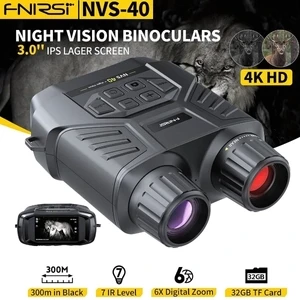 FNIRSI NVS-40 – 4K HD Digital Night Vision Binoculars with Infrared & 6x Zoom for Day & Night Wildlife Observation
