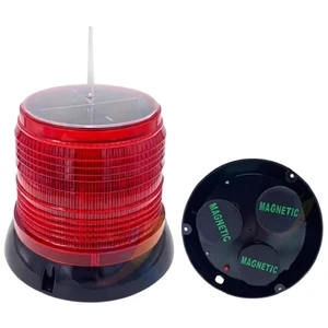 Pro Strobe – Rotating Solar LED Road Safety Beacon with Strong Magnetic Base & Flashing Warning Light