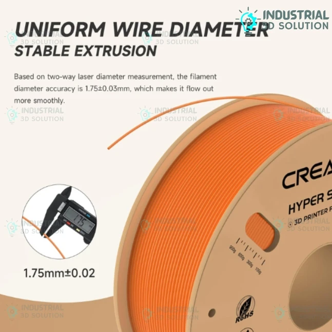 Creality Hyper PLA Orange Filament 1.75mm – High-Speed 3D Printer Filament 1kg Spool– ±0.02mm Accuracy