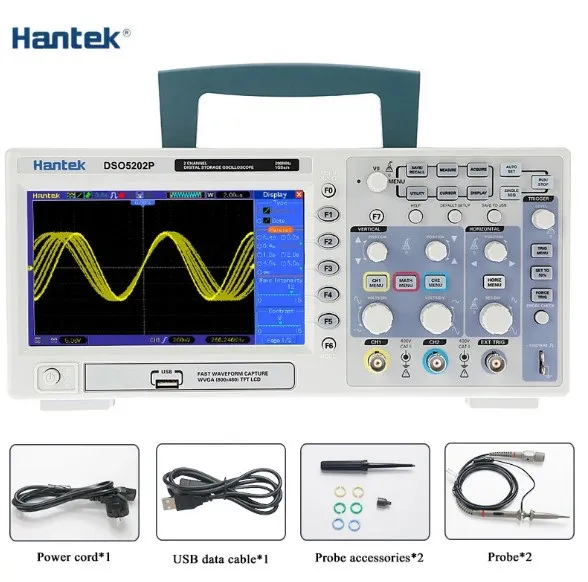 Hantek DSO5202P Digital Oscilloscope 200MHz 2Channels