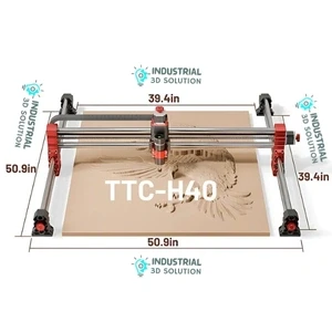 TwoTrees TTCH40 800W CNC Router & 20W Laser Engraver High-Power 3-Axis Desktop Cutter for Wood, Metal, Acrylic & PCB