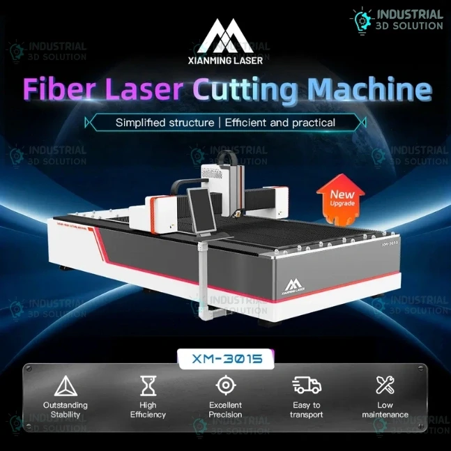 Fiber Laser Cutting Machine 3000×1500mm | Industrial Sheet Metal CNC Laser Cutter with Raytools Head & CypCut System