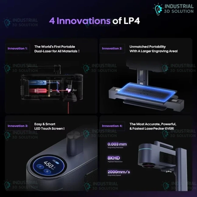 LaserPecker LP4 Deluxe Bundle Dual Laser Engraver Portable Metal & Wood Engraving Machine