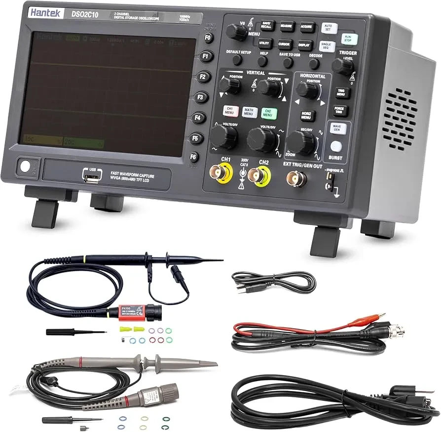 Hantek DSO2C10 100Mhz 2-Channel Oscilloscope Digital Storage 1GS/s