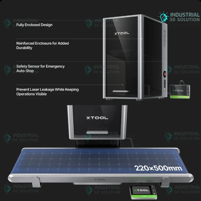 xTool F2 Ultra 60W MOPA & 40W Diode Dual Laser Engraver + Conveyor – F2 Ultra Single Laser Industrial System